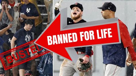 NY YANKEES FAN BANNED FROM MLB GAMES FOR LIFE After Drilling Red Sox