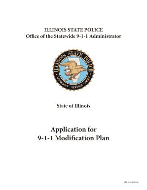 Fillable Online Www2 Illinois Application For 9 1 1 Consolidation Plan