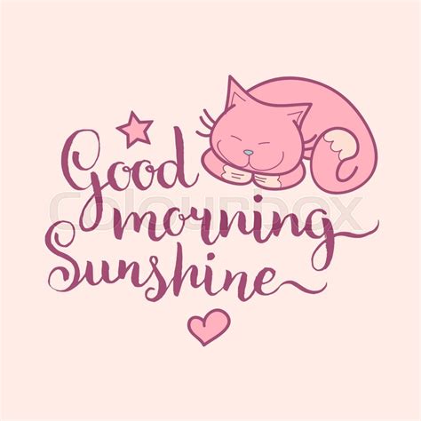 Good Morning Cat Clip Art