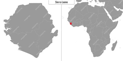 Premium Vector Map Of Sierra Leone And Location On Africa Map Vector