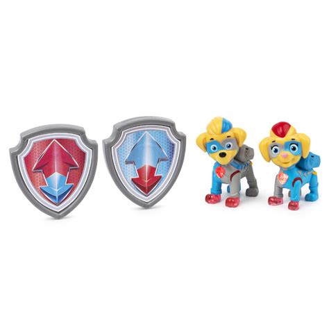 PAW Patrol, Mighty Pups Super PAWs, Mighty Twins Light Up Figures 2-Pack | Toys R Us Canada