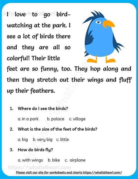 Reading Comprehension For Grade 2 First Grade Reading Comprehension