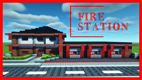 How To Build A Minecraft Fire Station Youtube