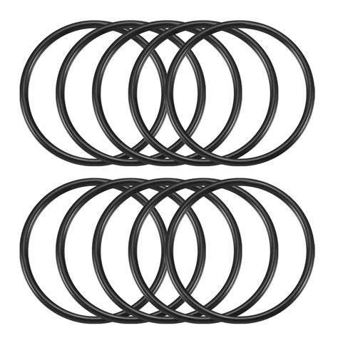 10 Pcs 50mm X 3mm Black O Shaped Rings Washer Gaskets Rubber Sealing