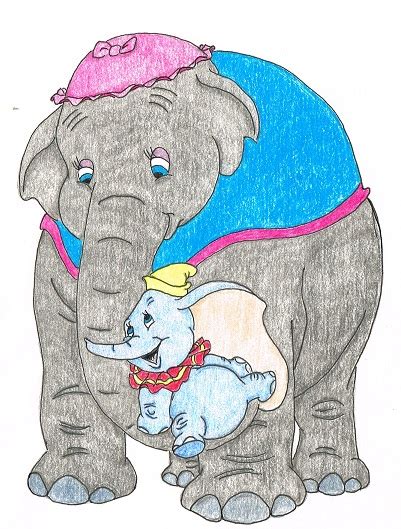 Mrs. Jumbo and Dumbo by Teenski on deviantART