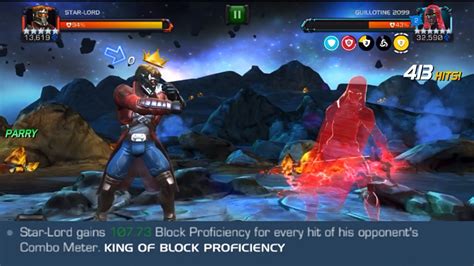 Starlord King Of Block Proficiency Biography Guillotine 2099 Guide Marvel Contest Of