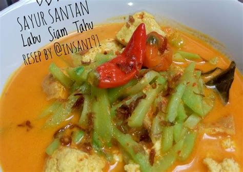 Resep Sayur Santan Labu Siam Tahu Simpel Cepat Mudah Oleh