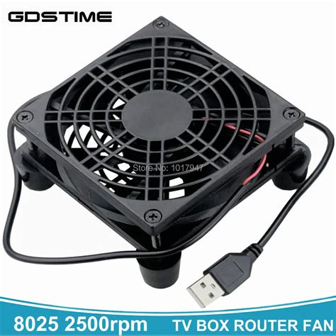 2pcs Gdstime Router Fan Diy Pc Cooler Tv Box Wireless Cooling Dc 5v Usb