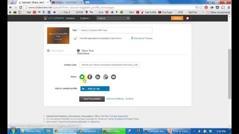 upload youtube video  slideshare   youtube