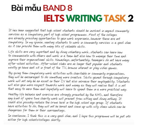 Bài Mẫu Writing Task 2 Band 8 Chuẩn Từ Cambridge Vietaccepted