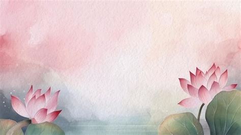 Lotus Flower Watercolor Background