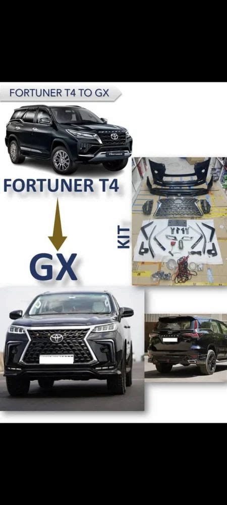 Black ABS Plastic Toyota Fortuner Type 4 Convert GX Model Conversion