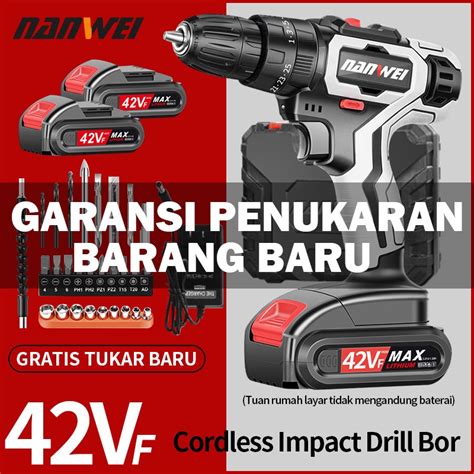 Jual Bor Baterai Bor Cordless Dengan Isi Ulang Baterai Lithium V