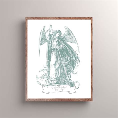 St Michael Wall Art Etsy