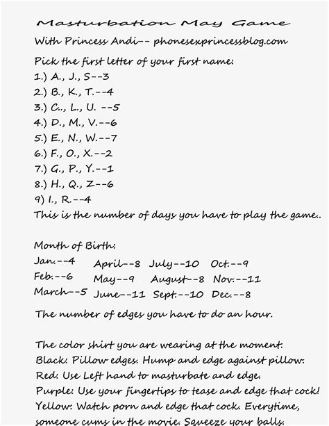 MasturbationMayGameAndipart Phone Sex Princess Blog With Ms Andi