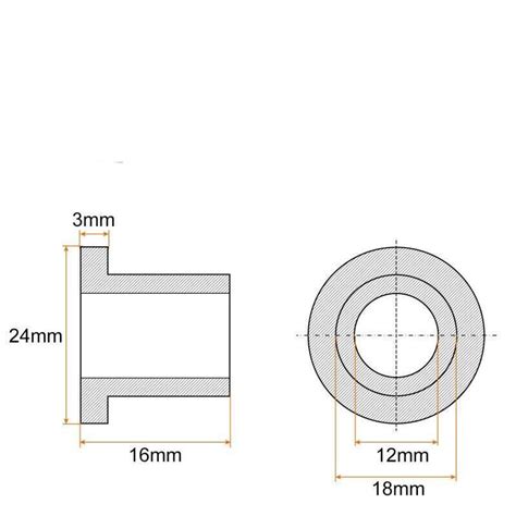 Flange Bearing Sleeve Mmx Mmx Mm Bronze Self Lubricating Bushings