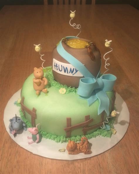 Winnie the Pooh Baby Shower Cake | Baby shower cakes, Shower cakes ...