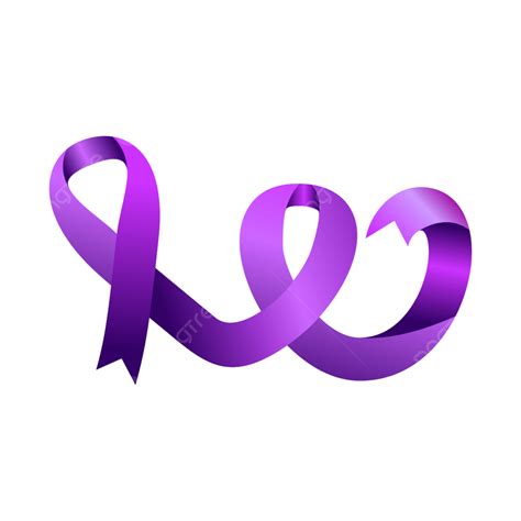 Purple Ribbon With Love Symbol Purple Ribbon Ribbon Love Ribbon Png