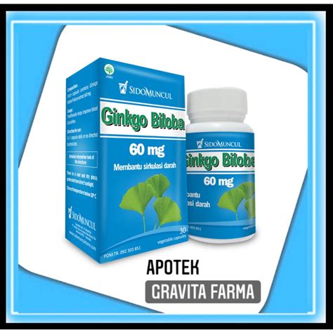 Jual Sidomuncul Ginkgo Biloba 30 Kapsul Ginko Untuk Daya Ingat