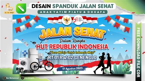 Desain Spanduk Jalan Sehat HUT RI Ke 78 Spanduk HUT RI 2023 Free CDR