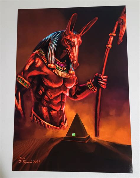 O Fiery Lord Set Egyptian God Set Seth Suetekh Large 13x19 Inch Wall Art Print Etsy