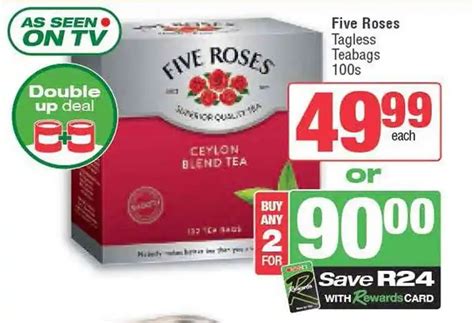 Five Roses Tagless Teabags S Offer At Spar