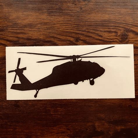 Military Aviation Sticker Uh 60 Blackhawk Helicopter Vinyl Etsy Uk