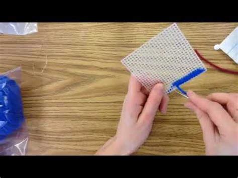 How To Start Sewing On Plastic Canvas Youtube