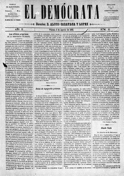 El Demócrata Villena Alicante Núm 51 2 de agosto de 1891