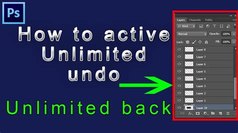 How To Activate Unlimited Undo In Photoshop Cs6 How To Undo And Redo