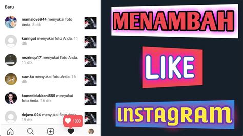 Cara Menambah Like Postingan Instagram Tutorial Android Youtube