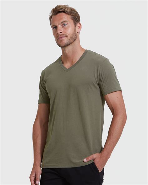 Military Green V Neck T Shirt Mens Military Green V Neck Tee True