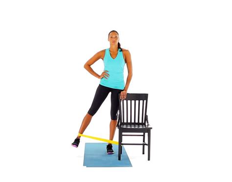 How To Standing Resistance Band Hip Abduction Exercise Video Guide