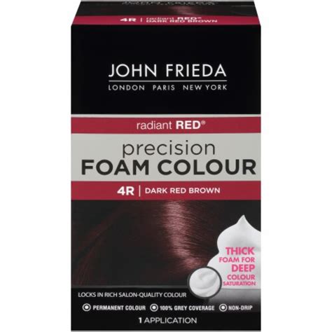 John Frieda Radiant Red 4R Dark Red Brown Precision Foam Hair Color, 1 ct - Kroger