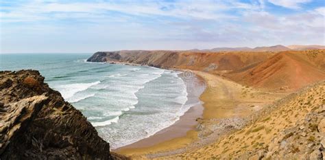 Rough Colorful Coastline Atlantic Morocco Stock Image Image Of