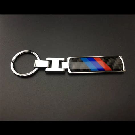 Pcs New Carbon Fibre Metal Car M Power Key Ring Keychain For Bmw E