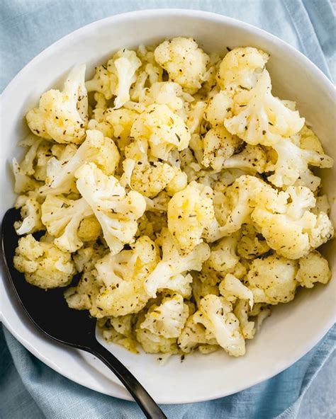 Lemon Herb Steamed Cauliflower A Couple Cooks