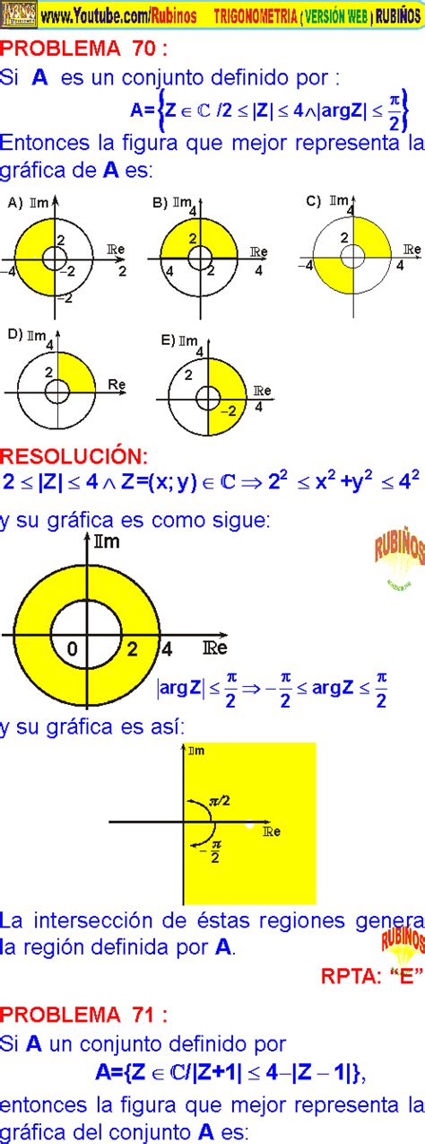 NUMEROS COMPLEJOS EN TRIGONOMETRIA PROBLEMAS RESUELTOS