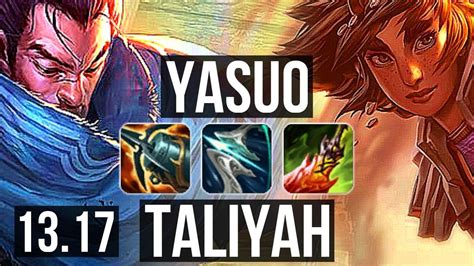 YASUO Vs TALIYAH MID 18 0 6 4 0M Mastery Legendary 6 Solo Kills