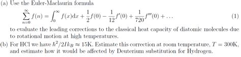 A Use The Euler Maclaurin Formula Chegg Chegg