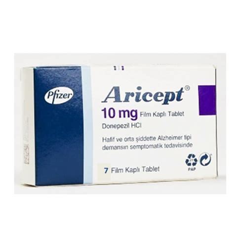 Aricept 10 Mg Donepezil 7 Film Coated Tablets