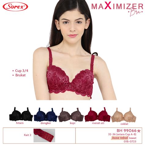 Jual Bra Bh Sorex Push Up Busa Tebal Kawat Kait Cup A