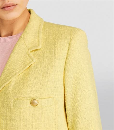 Womens Weekend Max Mara Yellow Textured Blazer Harrods Uk