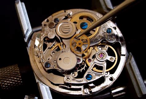 Vintage Watch Mechanism Stock Image Image Of Steel 261275475