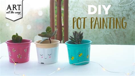 Diy Pot Painting Garden Decor Ideas Simple Home Decors Youtube