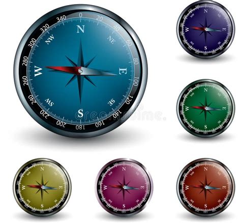 Realistic Vector Compass Stock Vector Illustration Of East