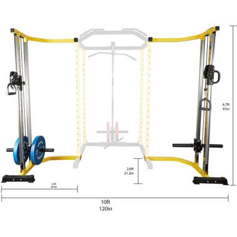 Hulkfit Cable Crossover Attachment With Pulley System For Power Cages