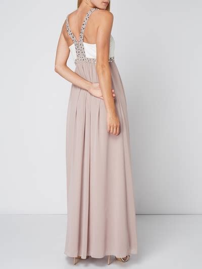 Jake S Cocktail Abendkleid Aus Chiffon Mit Ziersteinen Mud Online Kaufen