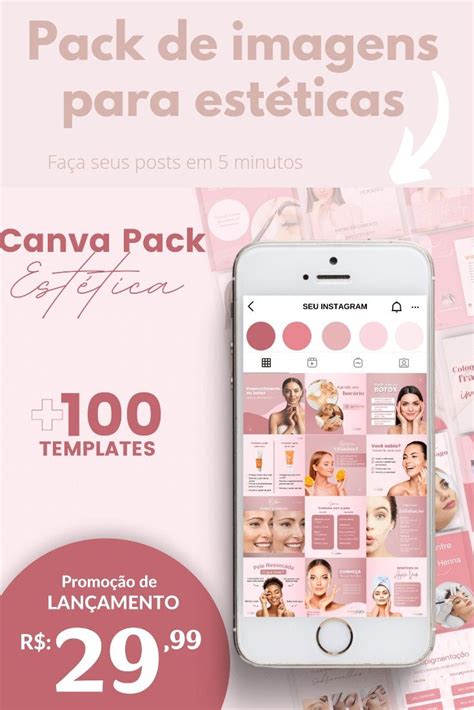 Pack De Templates Canva Para Estética Feed Organizado Instagram