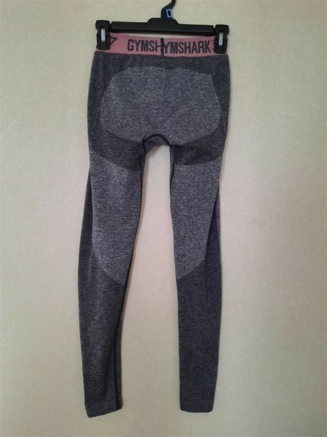 Gymshark Dry Flex Leggings Womens Sz S Heathered Grey Body Contour